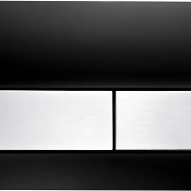TECEsquare Glass Flush button - Black Glass Stainless Steel buttons