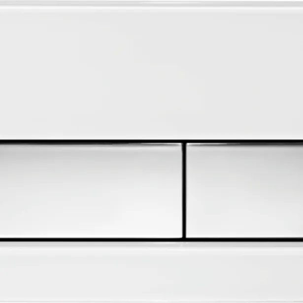 TECEsquare Glass Flush button - White Glass Chrome buttons