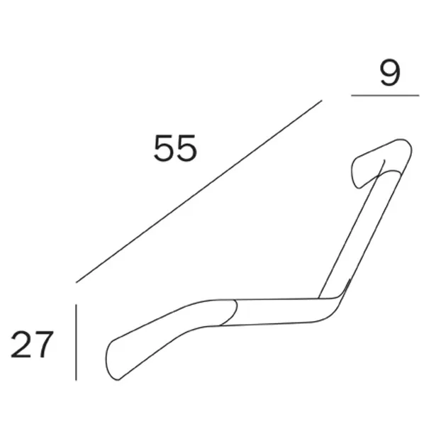 Confort Safety grip 135' reversible - Chrome/Black