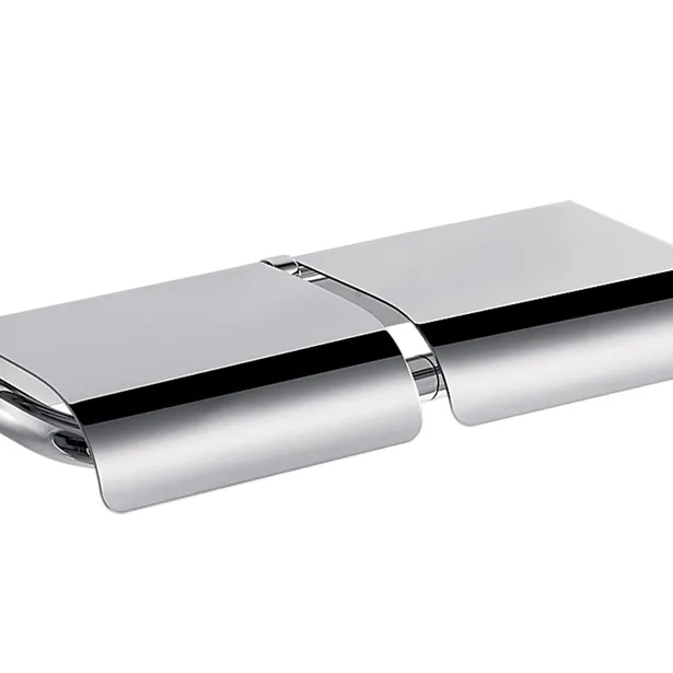 Hotellerie Double covered toilet roll holder
