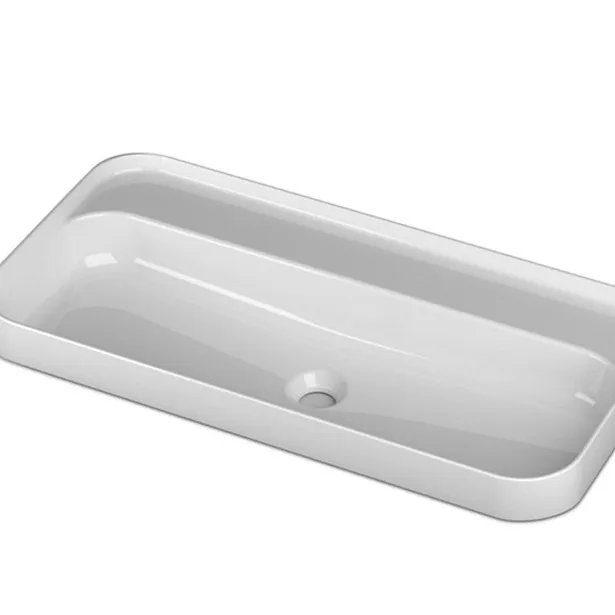 Semi inset counter top basin 1 TH 80 x 40cm